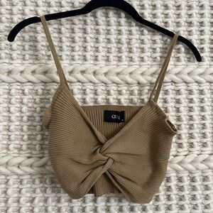 CIDER Small Brown Crop Top